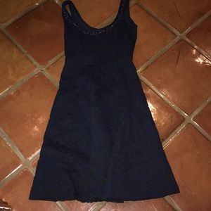 Project Alabama navy fit n flare dress Sm